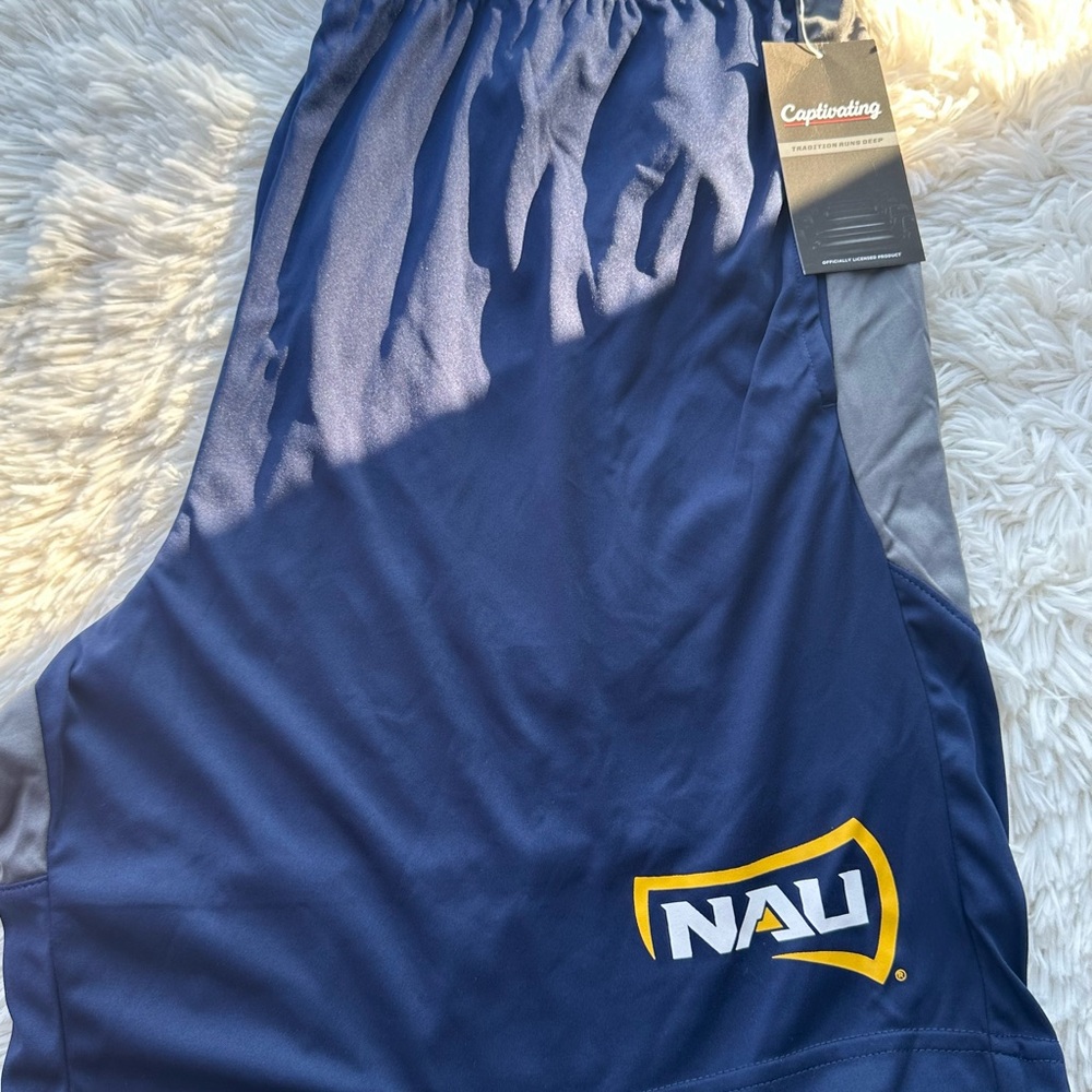 NAU Men's Blue and Gray Athletic Shorts size XL